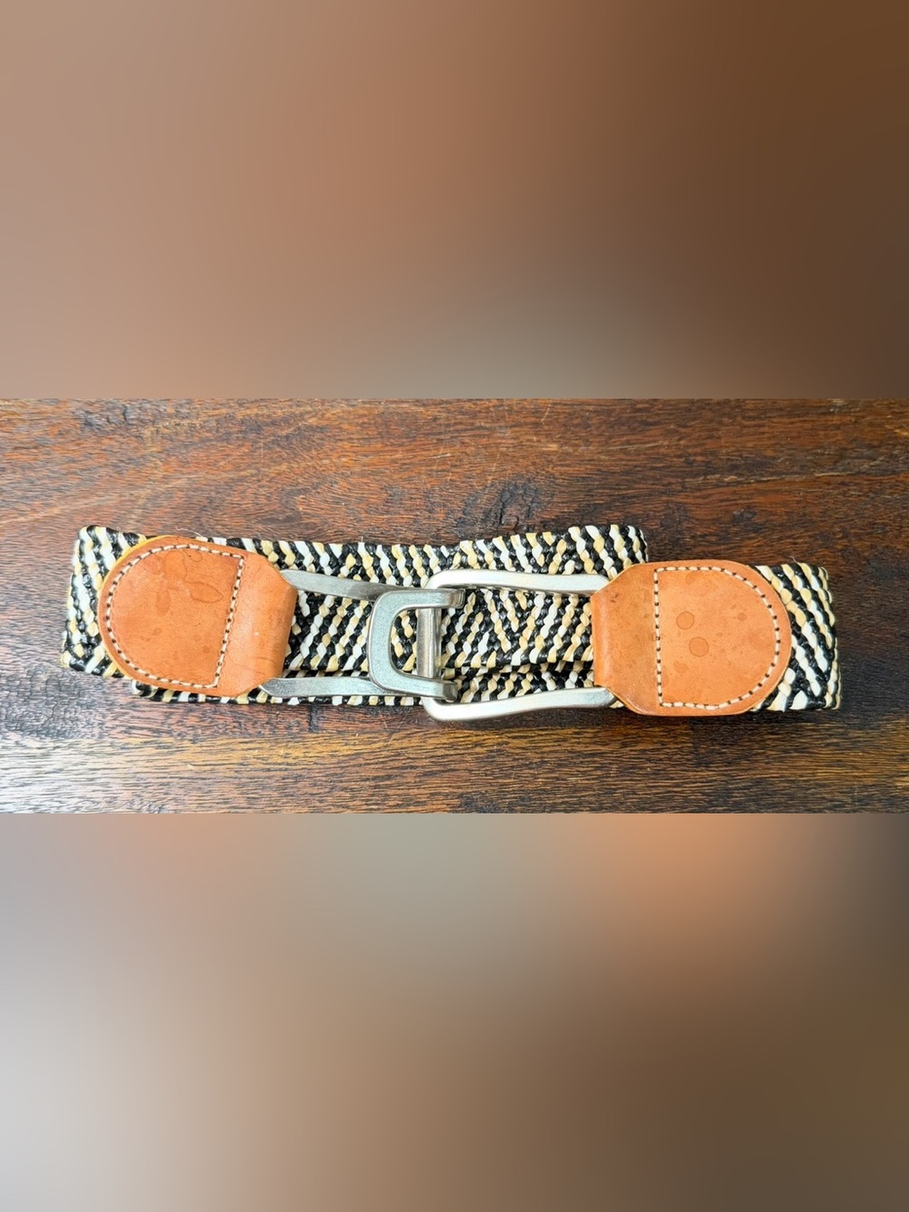 Cold water CreekWoven Black & Cream women’s Belt